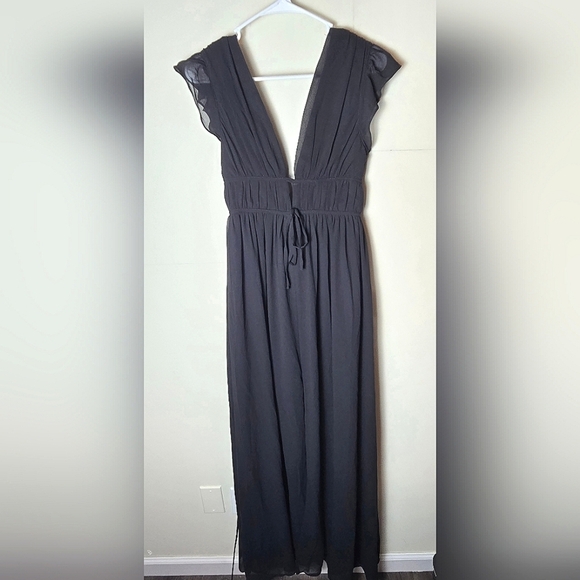 New With Tags! Lulus 'Im All Yours' Black Ruffled Maxi Dress, Size Small - Picture 1 of 6